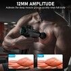 Massage Gun Deep Tissue Back Massage Gun for Athletes Relax 10 PCS Specialized Replacement Heads Percussion Massager with 10 Speeds LED Screen Black