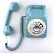 Retro Telephone, Classic Landline Telephone Vintage Old Fashioned Corded Telephone, Blue