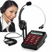 Corded Telephone with Headset and Dialpad for House Call Center Office, Noise Cancellation