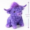 25cm Highland Cow Plush Toy Animal Doll Soft Stuffed Girls Boys Gift Toy Color Purple