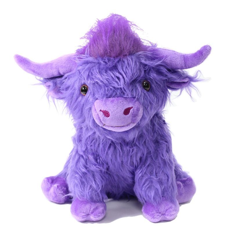 25cm Highland Cow Plush Toy Animal Doll Soft Stuffed Girls Boys Gift Toy Color Purple