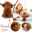 25cm Highland Cow Plush Toy Animal Doll Soft Stuffed Girls Boys Gift Toy Color Brown