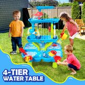 Waterfall Water Table Playset Play Ground Activity Centre Sand Pit Pool Toys Outdoor Kids Pretend Set Summer Beach Park Sensory Waterplay Station