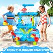 Waterfall Water Table Playset Play Ground Activity Centre Sand Pit Pool Toys Outdoor Kids Pretend Set Summer Beach Park Sensory Waterplay Station