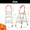 3 Step Folding Ladder Foldable Stool Collapsible Platform Aluminium Portable Lightweight Stairs Stepladder with Foam Handrail