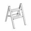 2 Step Folding Ladder Stool Collapsible Aluminium Portable Stairs Kitchen Helper Lightweight Warehouse Household Stepladder