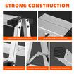 2 Step Folding Ladder Aluminium Collapsible Stool Foldable Portable Stairs Lightweight Household Warehouse Stepladder