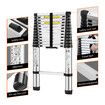 3.8m Telescopic Step Ladder Aluminium Extension Portable Extendable Lightweight Stairs for Roof Ceiling Household Warehouse