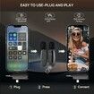 Wireless Lavalier Microphone for iPhone Android Camera, Mic with Noise Reduction 3 in 1 Cordless Microphone for TikTok,YouTube,Live Streaming