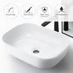 White Bathroom Basin Sink Vanity Vessel Washing Hand Wash Bowl Ceramic Above Counter Bath Toilet Countertop Modern