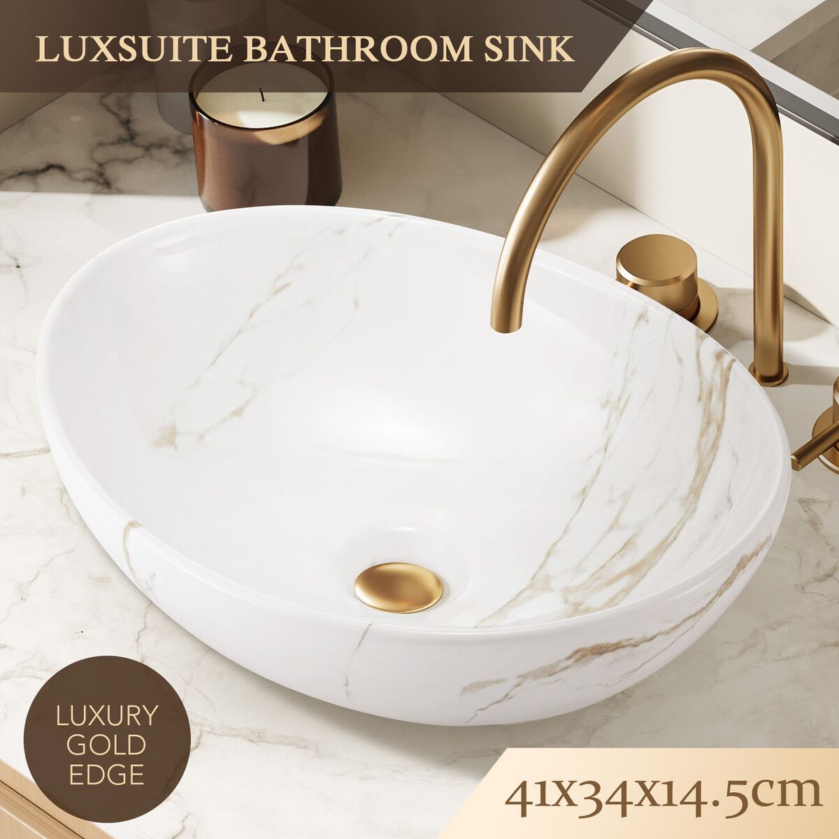 Bathroom Vanity Sink Washing Basin Vessel Ceramic Above Counter Hand Wash Bowl Oval Toilet Countertop Modern