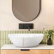 Bathroom Vanity Sink Washing Basin Vessel Ceramic Above Counter Hand Wash Bowl Oval Toilet Countertop Modern