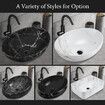 Black Bathroom Sink Basin Vanity Vessel Wash Bowl Ceramic Above Counter Countertop Toilet Hand Washing Modern Oval Marble