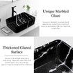 Bathroom Sink Basin Vanity Vessel Ceramic Washing Hand Wash Bowl Above Counter Toilet Bath Countertop Modern Marble Rectangle