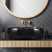 Black Bathroom Sink Basin Bath Vanity Vessel Washing Oval Hand Wash Bowl Ceramic Above Counter Toilet Countertop Modern Marble