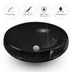 Black Bathroom Sink Basin Bath Vanity Vessel Washing Oval Hand Wash Bowl Ceramic Above Counter Toilet Countertop Modern Marble