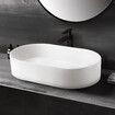 White Bathroom Sink Vessel Washing Basin Hand Wash Bowl Vanity Ceramic Oval Above Counter Modern Countertop Toilet