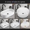 White Bathroom Sink Vessel Washing Basin Hand Wash Bowl Vanity Ceramic Oval Above Counter Modern Countertop Toilet