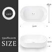 White Bathroom Sink Vessel Washing Basin Hand Wash Bowl Vanity Ceramic Oval Above Counter Modern Countertop Toilet