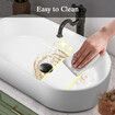 White Bathroom Sink Vessel Washing Basin Hand Wash Bowl Vanity Ceramic Oval Above Counter Modern Countertop Toilet