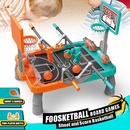 Foosketball Board Games Foosball Basketball Table Game Playset Toys Kids Play Ground Football Shoot Score Gaming Family Party Activity Centre