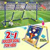 Soccer Goal Football Net Set Kids Target Training Practice Backyard Game Outdoor Park Sports Match Youth 102x57cm with Plastic Ball Pump Beanbag