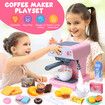 Kids Coffee Machine Maker Toy Set Pretend Role Play Kitchen Appliance Game Sensory Food Toys Pantry Cafe Party Favours Simulation Light Sound