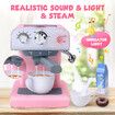 Kids Coffee Machine Maker Toy Set Pretend Role Play Kitchen Appliance Game Sensory Food Toys Pantry Cafe Party Favours Simulation Light Sound