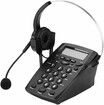 Corded Call Center Headset Telephone with Dialpad and Monoral Noise Cancelling Headphone, Wired Analog Home and OfficeTelephone Set Landline