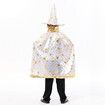 Set of Kids Halloween White Wizard Capes with Hat And Cloak Props for Children Costumes