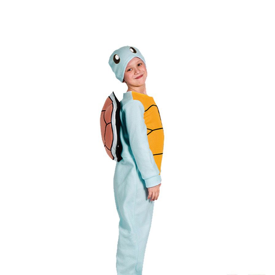 Jennie turtle Costume Halloween Kid Jumpsuit Pokemon Deluxe Costume for Height 130cm Animal Pokemon Themed Party Wear