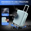 2 Piece Luggage Set Carry On Suitcases Travel Cabin Bags Lightweight Hard Shell Case Rolling Trolley USB Charging Port Cup Holder Mint Green