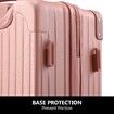 2 Piece Luggage Travel Set Hard Shell Carry On Suitcases Traveller Lightweight Trolley Checked Vanity Bag Rolling Cabin Case with Wheels Rose Gold