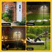 186cm Solar LED Light Post Outdoor Street Pathway Garden Security Pole Lamp Driveway Patio Yard Energy Powered Pillar Lantern