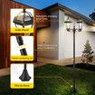 186cm Solar LED Light Post Outdoor Street Pathway Garden Security Pole Lamp Driveway Patio Yard Energy Powered Pillar Lantern