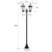 186cm Solar LED Light Post Outdoor Street Pathway Garden Security Pole Lamp Driveway Patio Yard Energy Powered Pillar Lantern