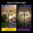 186cm Solar LED Light Post Outdoor Street Pathway Garden Security Pole Lamp Driveway Patio Yard Energy Powered Pillar Lantern