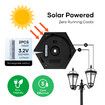 186cm Solar LED Light Post Outdoor Street Pathway Garden Security Pole Lamp Driveway Patio Yard Energy Powered Pillar Lantern