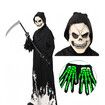 Glow in the Dark Spooktacular Creations Kids Grim Reaper Deluxe Phantom Costume Halloween Party Outfit for 130cm Children