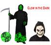 Glow in the Dark Spooktacular Creations Kids Grim Reaper Deluxe Phantom Costume Halloween Party Outfit for 130cm Children