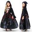 New Girls Halloween Witch Cosplay Costume Black Horror Party Outfit for Children's Cross-Border Events