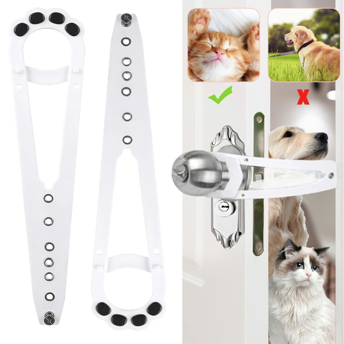 Cat Door Holder Latch,2pcs Adjustable Pet Cat Door Holder Latch