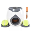 Dog Ball Launcher Dog Food Tenni Ball Machine,Dog Puzzle Feeder Dispenser,Dog Training Treats Interactive Feeder Balls Smart Puzzle Toy Color Grey