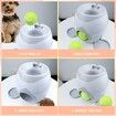 Dog Ball Launcher Dog Food Tenni Ball Machine,Dog Puzzle Feeder Dispenser,Dog Training Treats Interactive Feeder Balls Smart Puzzle Toy Color Grey