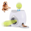 Dog Ball Launcher Dog Food Tenni Ball Machine,Dog Puzzle Feeder Dispenser,Dog Training Treats Interactive Feeder Balls Smart Puzzle Toy Color Grey