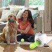 Dog Ball Launcher Dog Food Tenni Ball Machine,Dog Puzzle Feeder Dispenser,Dog Training Treats Interactive Feeder Balls Smart Puzzle Toy Color Grey