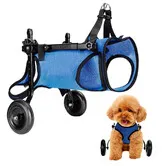 Dog Wheelchair Small Pet Hind Legs Walking Mobility Aid Cart Disabled Doggy Kitten Cat Back Limb Support Lightweight S Size