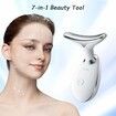 Face and Neck Beauty Tool, 7 in 1 Electric Facial Device for Wrinkle Removal at Home Daily Use, White