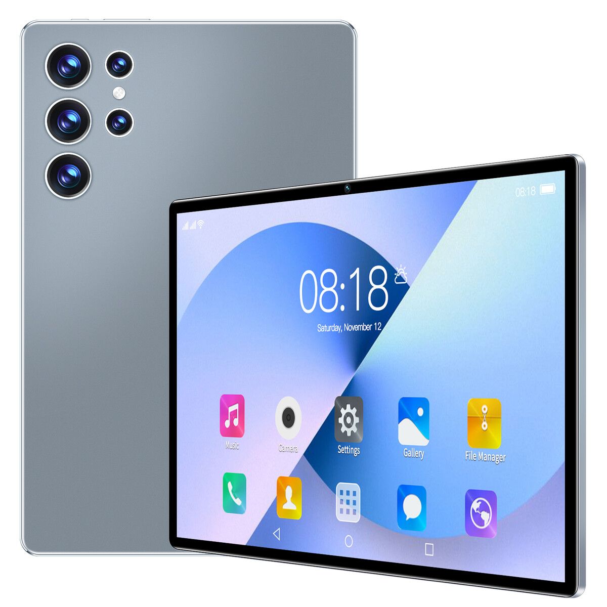 10.1 Inch Android Tablet 16GB+512GB Storage 4G Wi-Fi Dual SIM Long Battery Life Color Grey