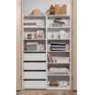 GENEVA THREE SHELF/FOUR DRAWER BUILT IN WARDROBE - FLUTED